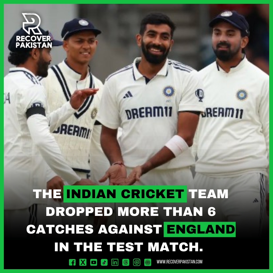 The Indian cricket team dropped more than 6 catches against England in the test match.